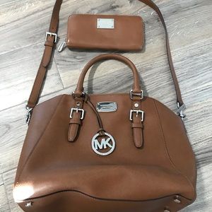 Michael Kors Saffino leather purse and wallet